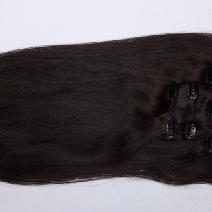 KM HAIR 5pc Clip-In Extensions - Dusk (Darkest Brown) - Image 2